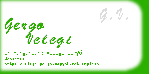 gergo velegi business card